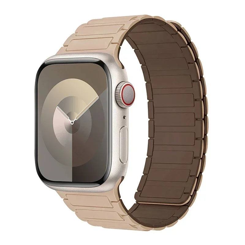 Magnetyczny pasek zastępczy do Apple Watch beżowo-brązowy