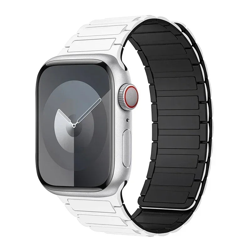 Magnetyczny pasek zastępczy do Apple Watch biało-czarny