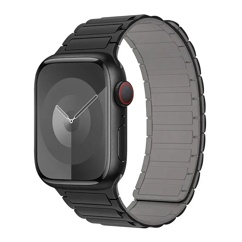Magnetyczny pasek zastępczy do Apple Watch czarno-szary