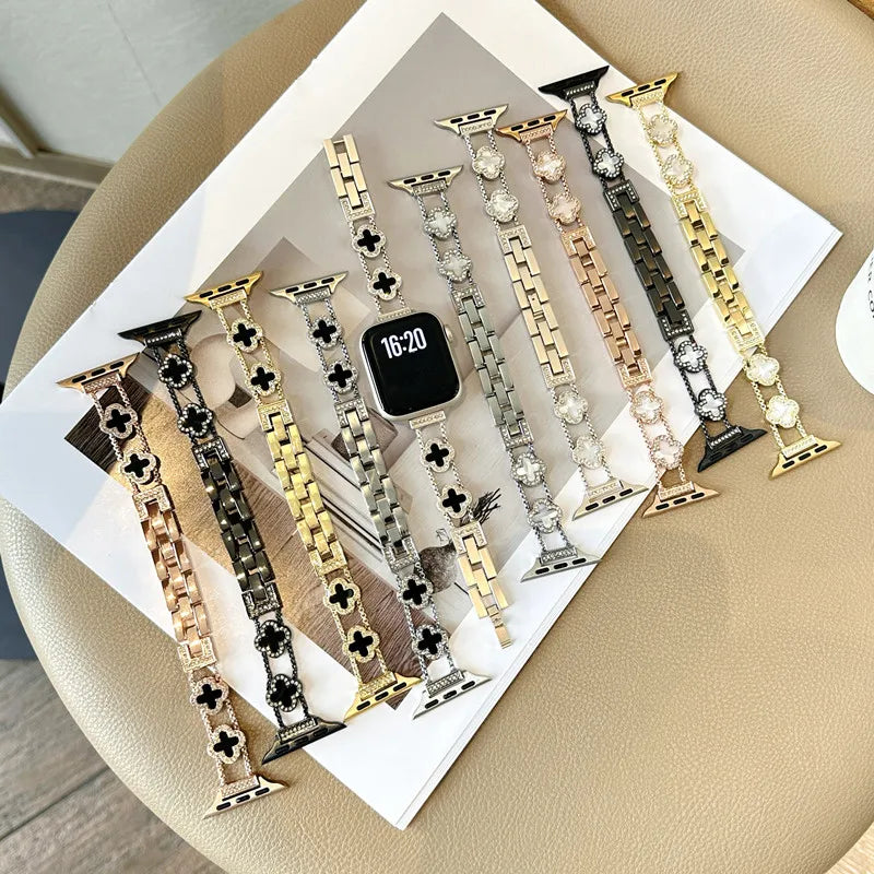 Wymienny pasek do Apple Watch – wzór koniczyny