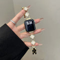 Wymienny pasek do Apple Watch – wzór koniczyny w kolorze złotym