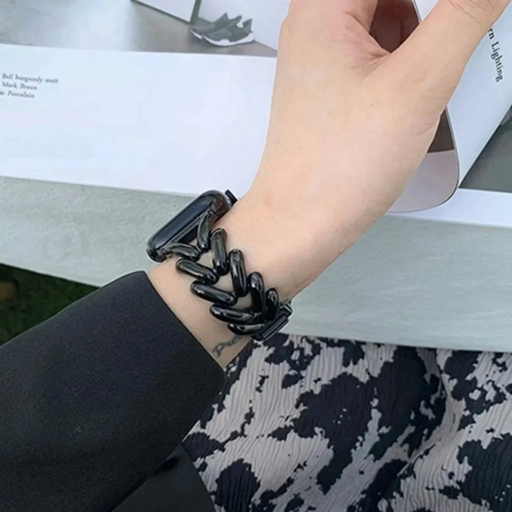 Wymienna bransoleta do Apple Watch ze stali w kolorze czarnym