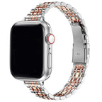 Wymienna bransoleta do Apple Watch ze stali nierdzewnej w kolorze srebrno-różowego złota
