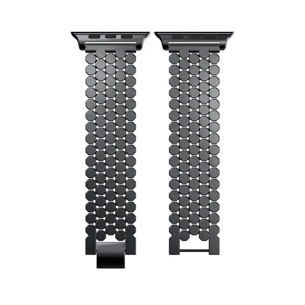 Bransoletka zamienna do Apple Watch ze stali nierdzewnej - damska czarna