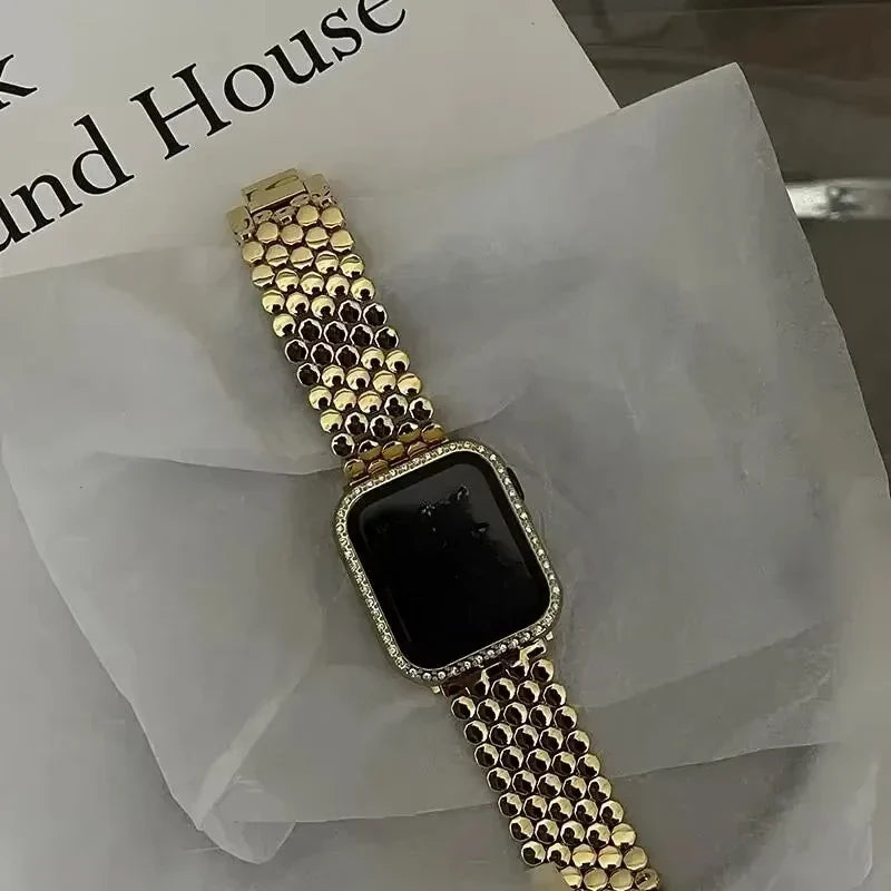 Bransoletka zamienna do Apple Watch ze stali nierdzewnej - damska złota