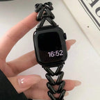 Wymienna bransoleta do Apple Watch ze stali w kolorze czarnym