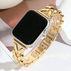 Wymienna bransoleta do Apple Watch ze stali w kolorze złotym