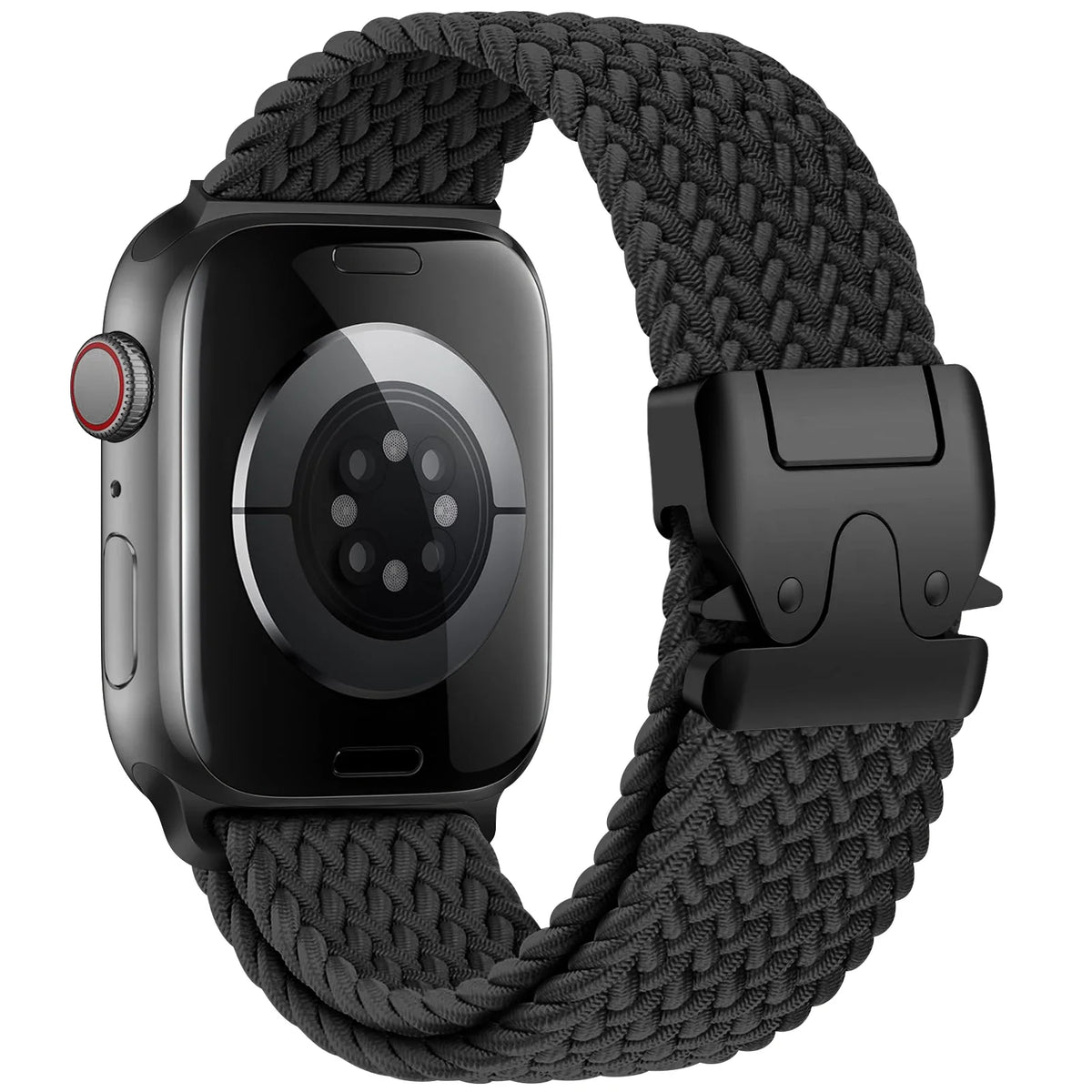 Pasek zamienny do Apple Watch z czarnej linki spadochronowej