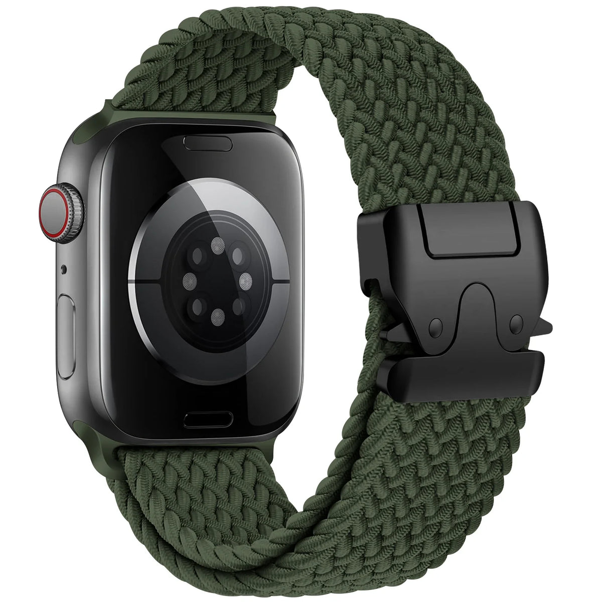 Pasek zamienny do Apple Watch z zielonej linki spadochronowej
