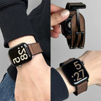 Wymienny pasek do Apple Watch ze skóry w kolorze brązowym