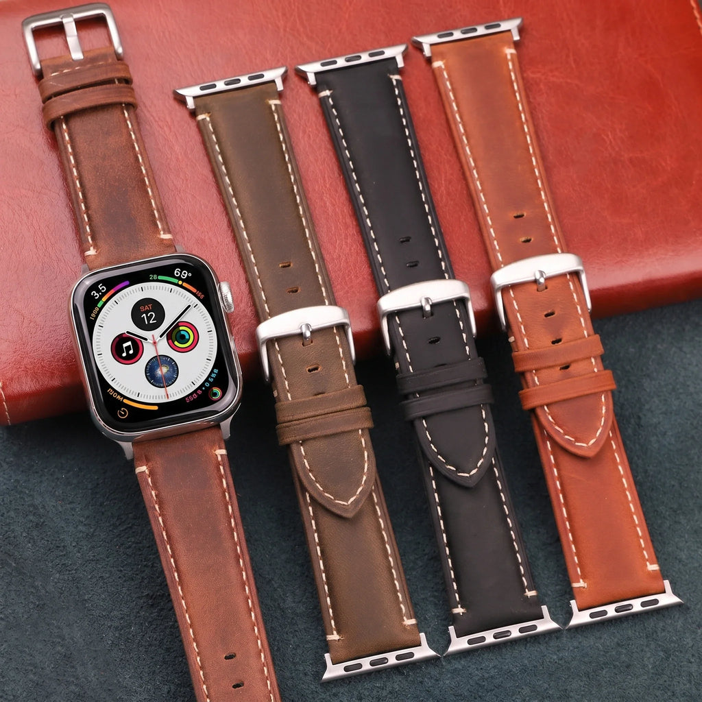 Klasyczny skórzany pasek zamienny do Apple Watch 