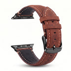 Klasyczny brązowy skórzany pasek zamienny do Apple Watch