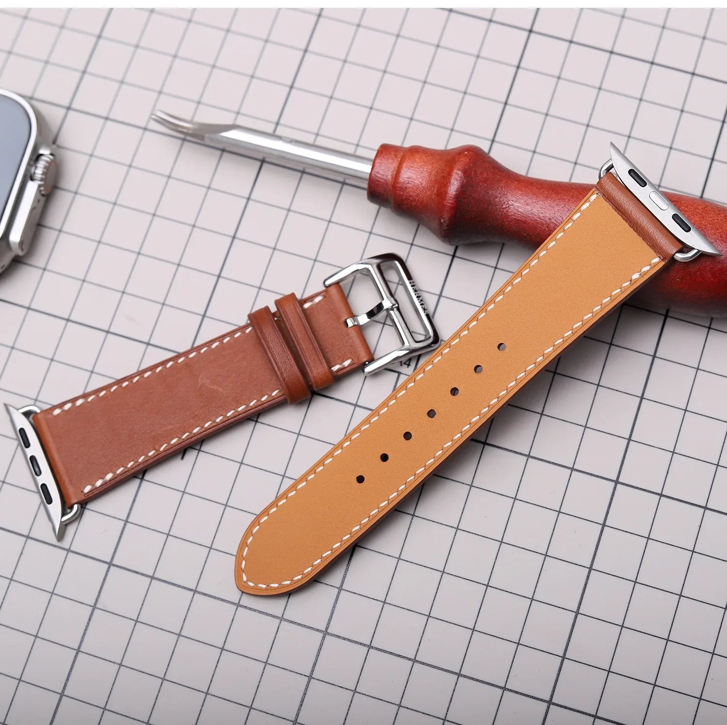 Skórzany pasek zamienny do Apple Watch dla kobiet i mężczyzn