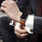 Skórzany brązowy pasek zamienny do Apple Watch dla kobiet i mężczyzn
