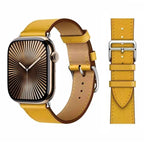 Skórzany żółty pasek zamienny do Apple Watch dla kobiet i mężczyzn