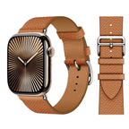 Skórzany brązowy pasek zamienny do Apple Watch dla kobiet i mężczyzn