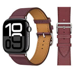 Skórzany fioletowy pasek zamienny do Apple Watch dla kobiet i mężczyzn