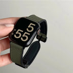 Wymienny pasek do Apple Watch ze skóry w kolorze zielonym