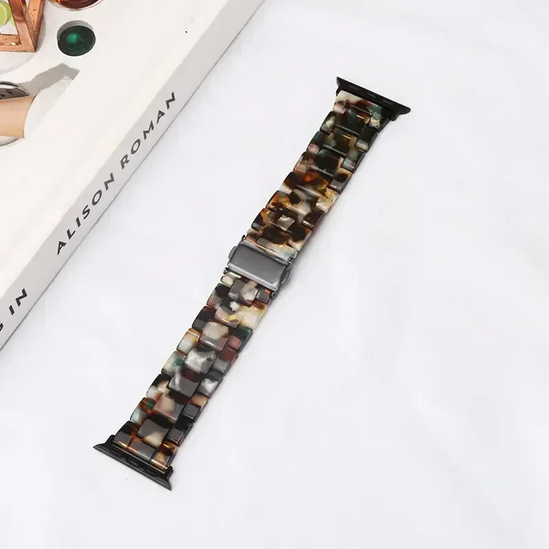 Wymienny pasek z żywicy do Apple Watch w kolorze czarnym
