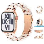 Wymienny pasek z żywicy do Apple Watch w kolorze biało-brązowym