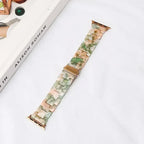 Wymienny pasek z żywicy do Apple Watch w kolorze zielono-różowym