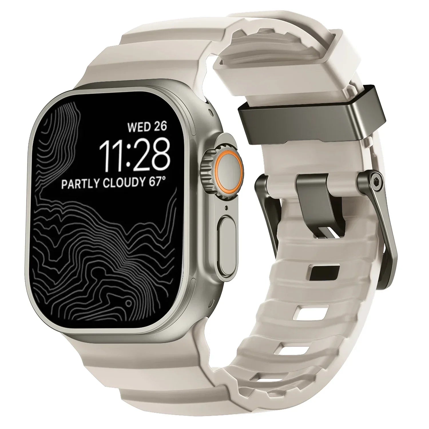 Gruby silikonowy pasek zamienny do Apple Watch biały