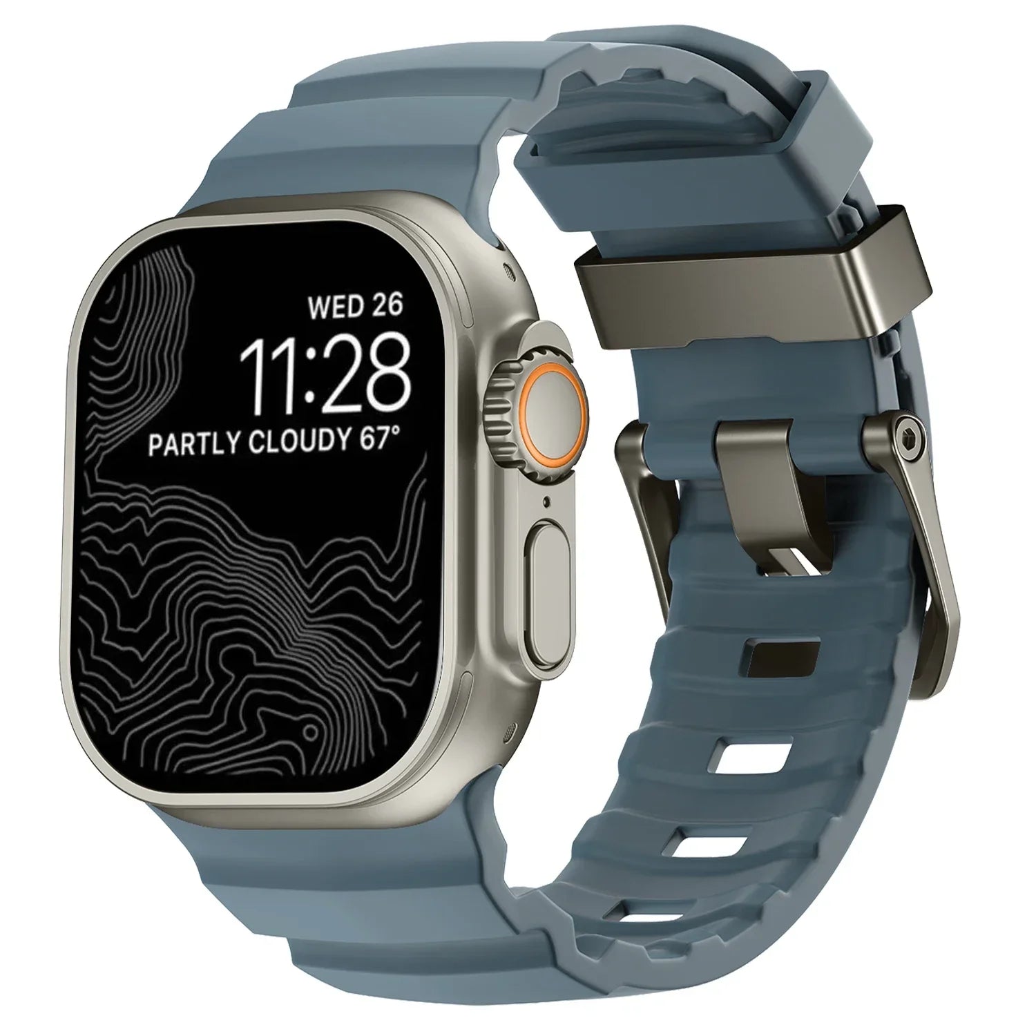 Gruby silikonowy pasek zamienny do Apple Watch niebieski