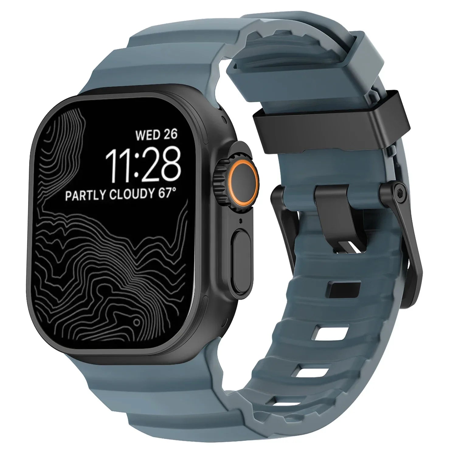 Gruby silikonowy pasek zamienny do Apple Watch niebieski