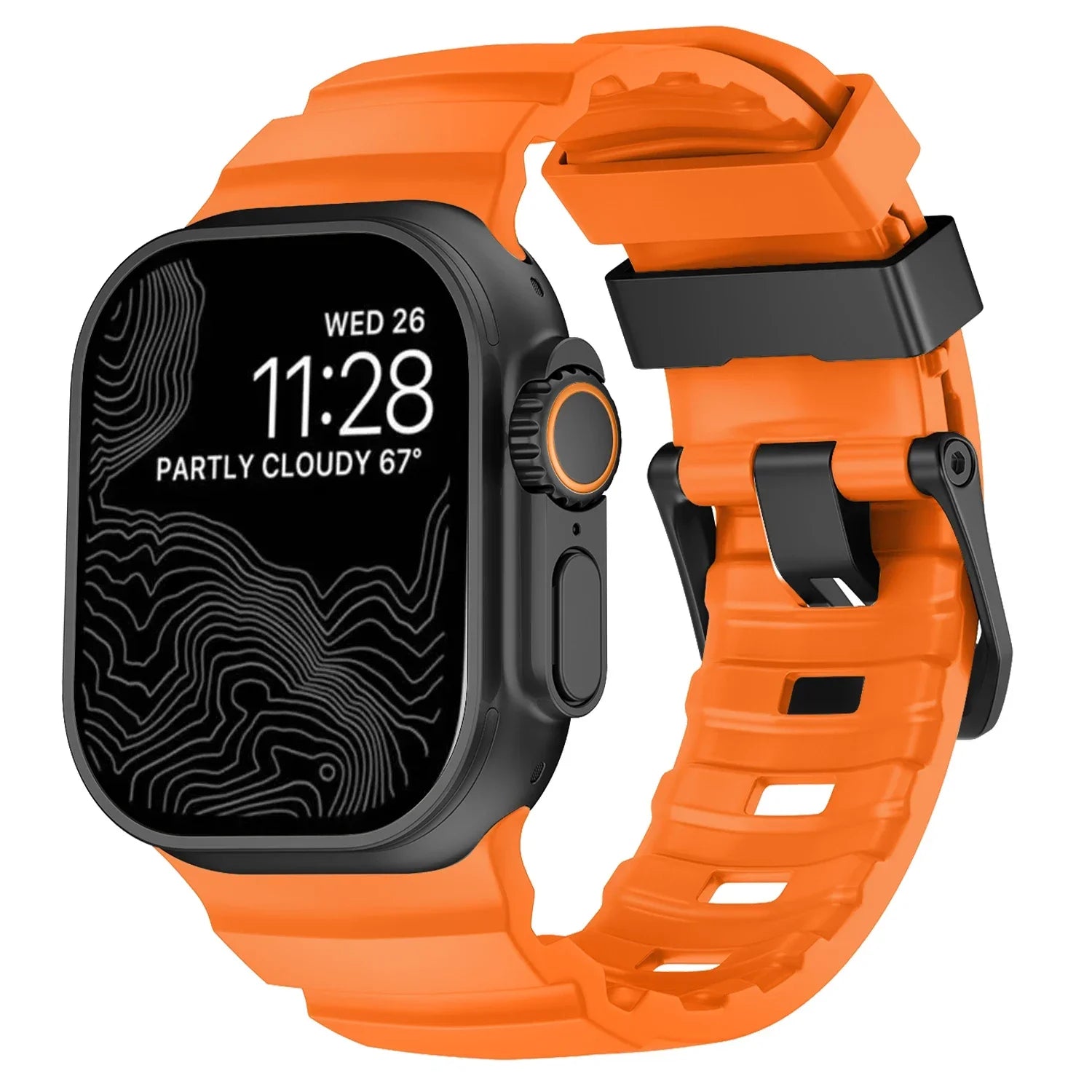 Gruby silikonowy pasek zamienny do Apple Watch pomarańczowy