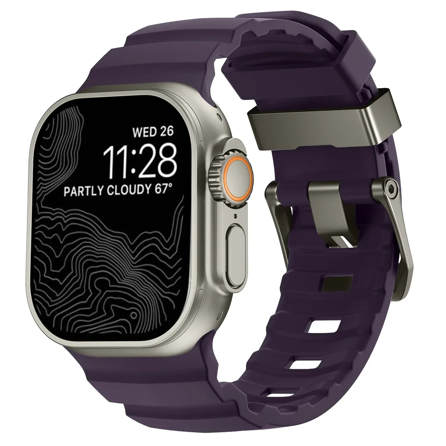 Gruby silikonowy pasek zamienny do Apple Watch fioletowy