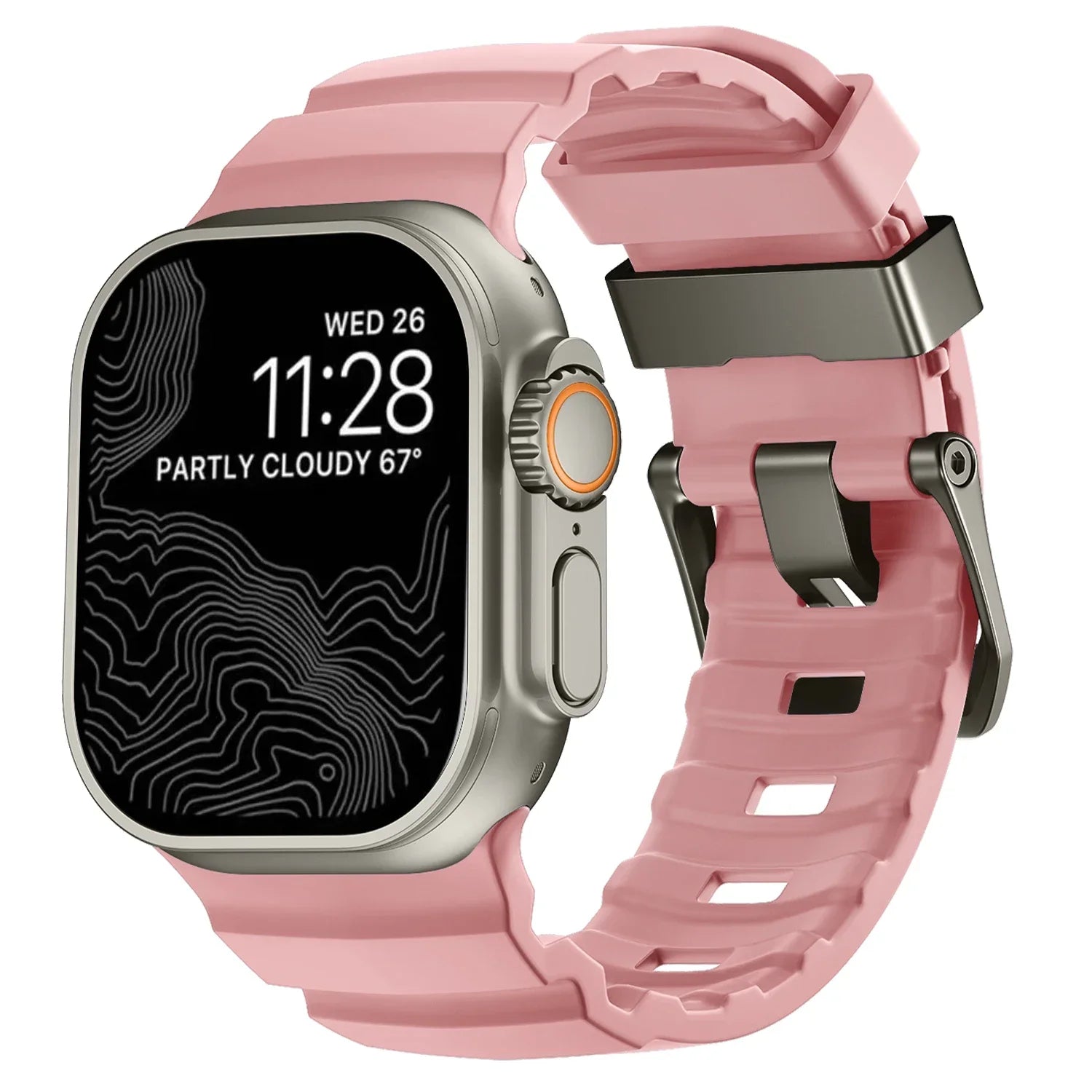 Gruby silikonowy pasek zamienny do Apple Watch różowy