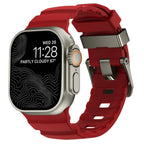 Gruby silikonowy pasek zamienny do Apple Watch czerwony