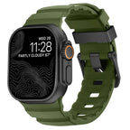 Gruby silikonowy pasek zamienny do Apple Watch zielony