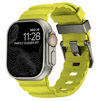 Gruby silikonowy pasek zamienny do Apple Watch zielono-żółty