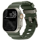 Gruby silikonowy pasek zamienny do Apple Watch zielony