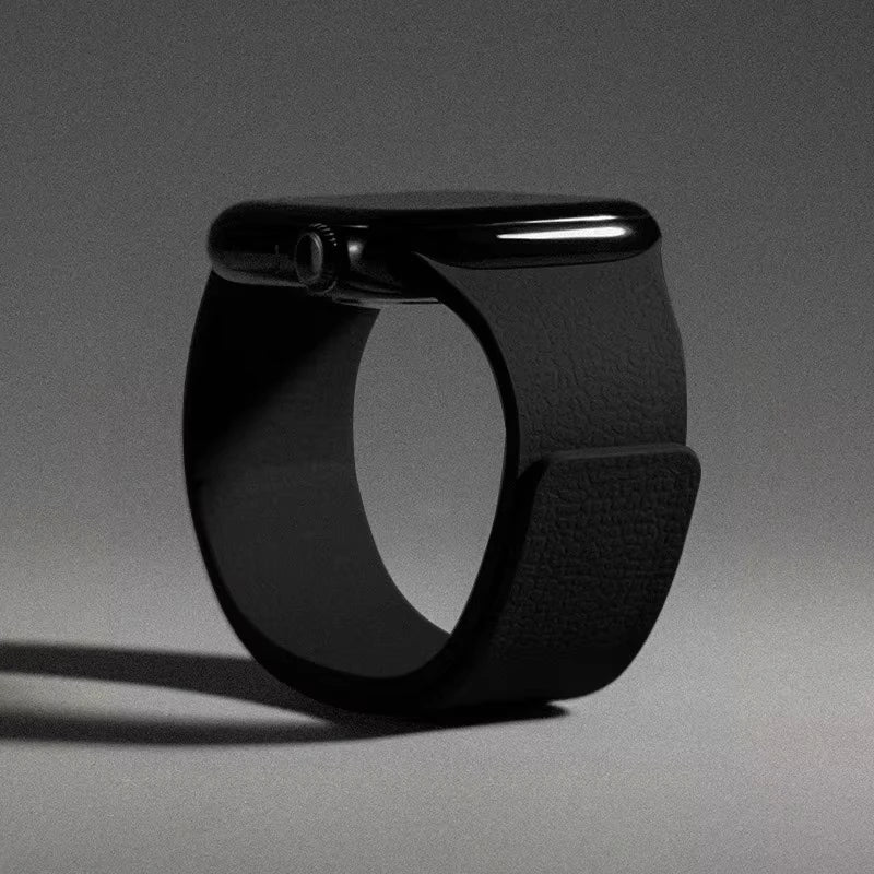 Wymienny magnetyczny pasek silikonowy do Apple Watch w kolorze czarnym