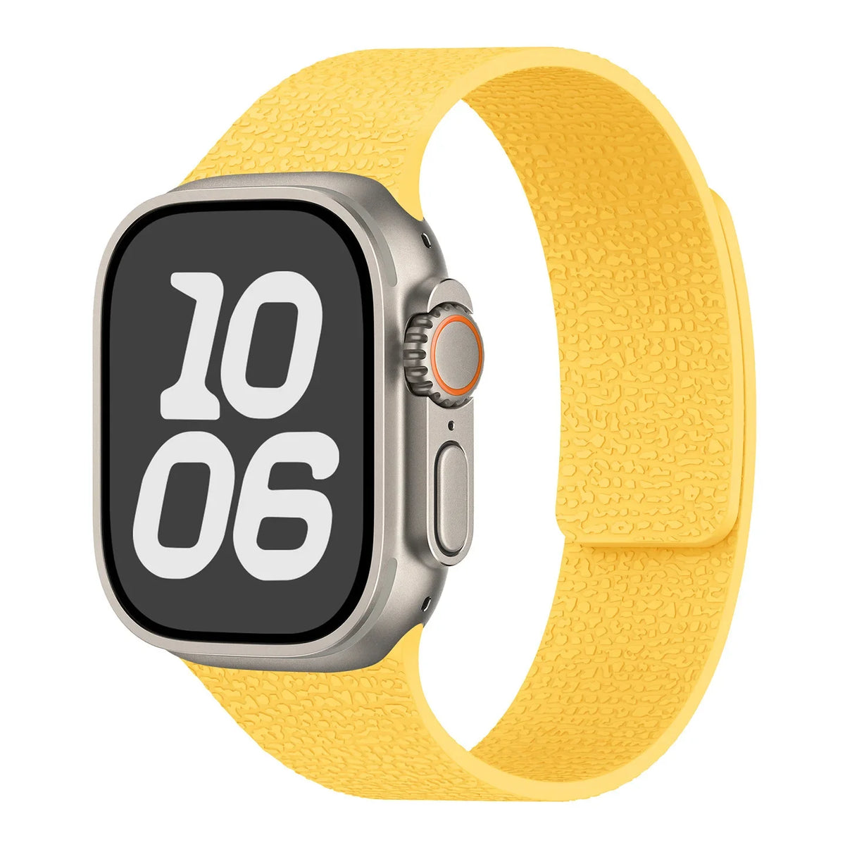 Wymienny magnetyczny pasek silikonowy do Apple Watch w kolorze żółtym