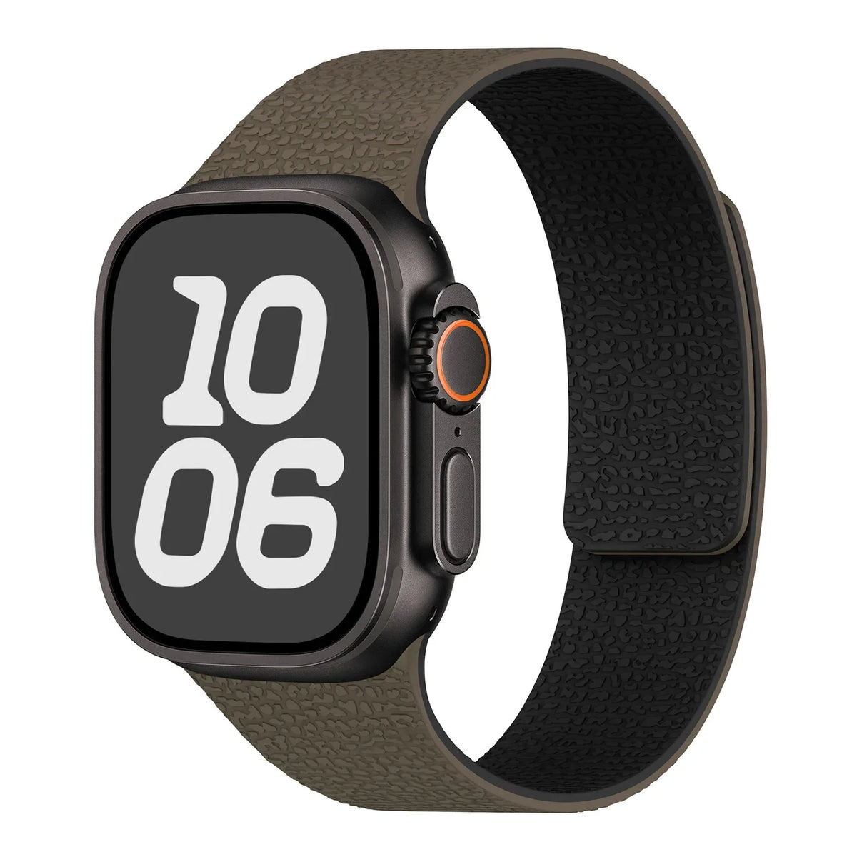 Wymienny magnetyczny pasek silikonowy do Apple Watch w kolorze brązowo-czarnym