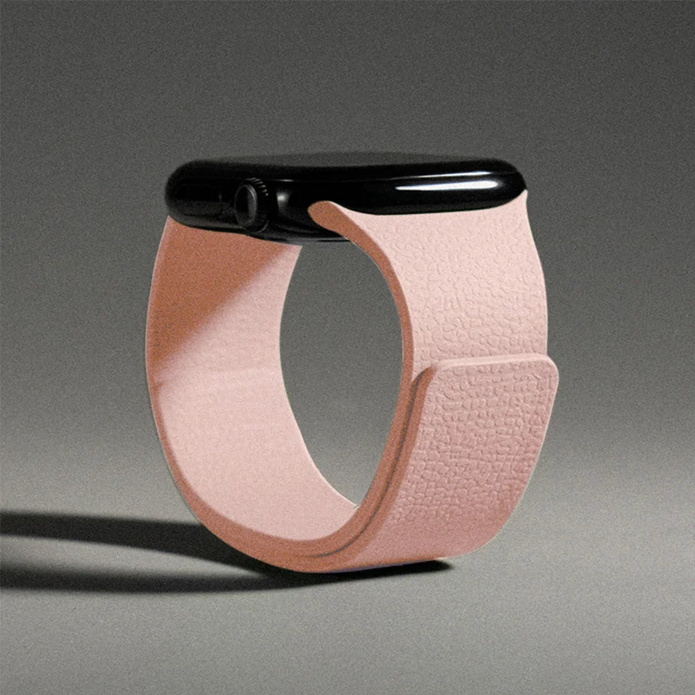 Wymienny magnetyczny pasek silikonowy do Apple Watch w kolorze różowym