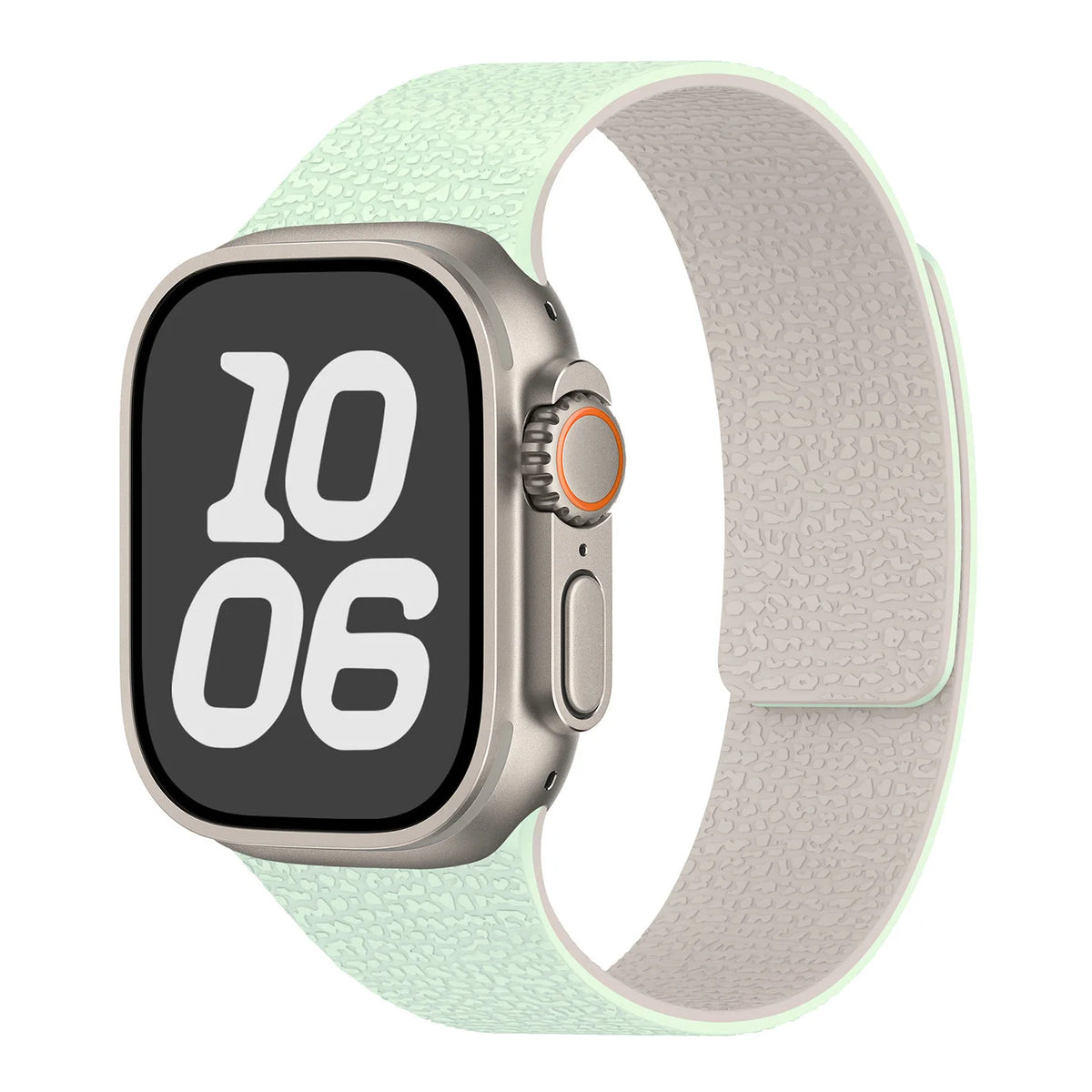 Wymienny magnetyczny pasek silikonowy do Apple Watch w kolorze biało-miętowo-zielonym