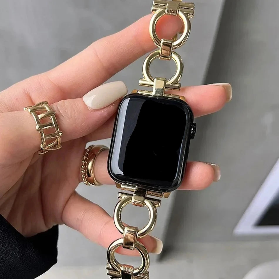 Damski pasek zamienny do Apple Watch w kolorze złotym