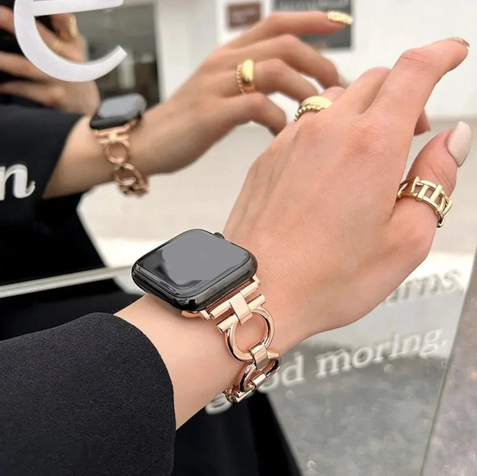 Damski pasek zamienny do Apple Watch w kolorze różowego złota