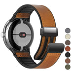 Pasek zamienny do Google Pixel Watch 1, 2, 3, 4, 41 mm, 45 mm, ze skóry brązowej 