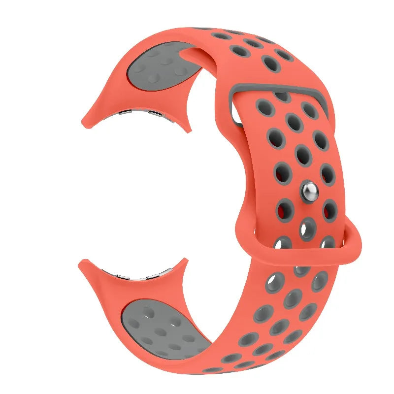 Pasek zamienny do Google Pixel Watch 1, 2, 3, 4 41mm 45mm czerwono-czarny