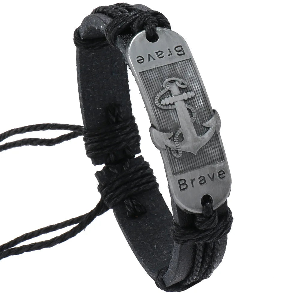 Anker Læder Armbånd 