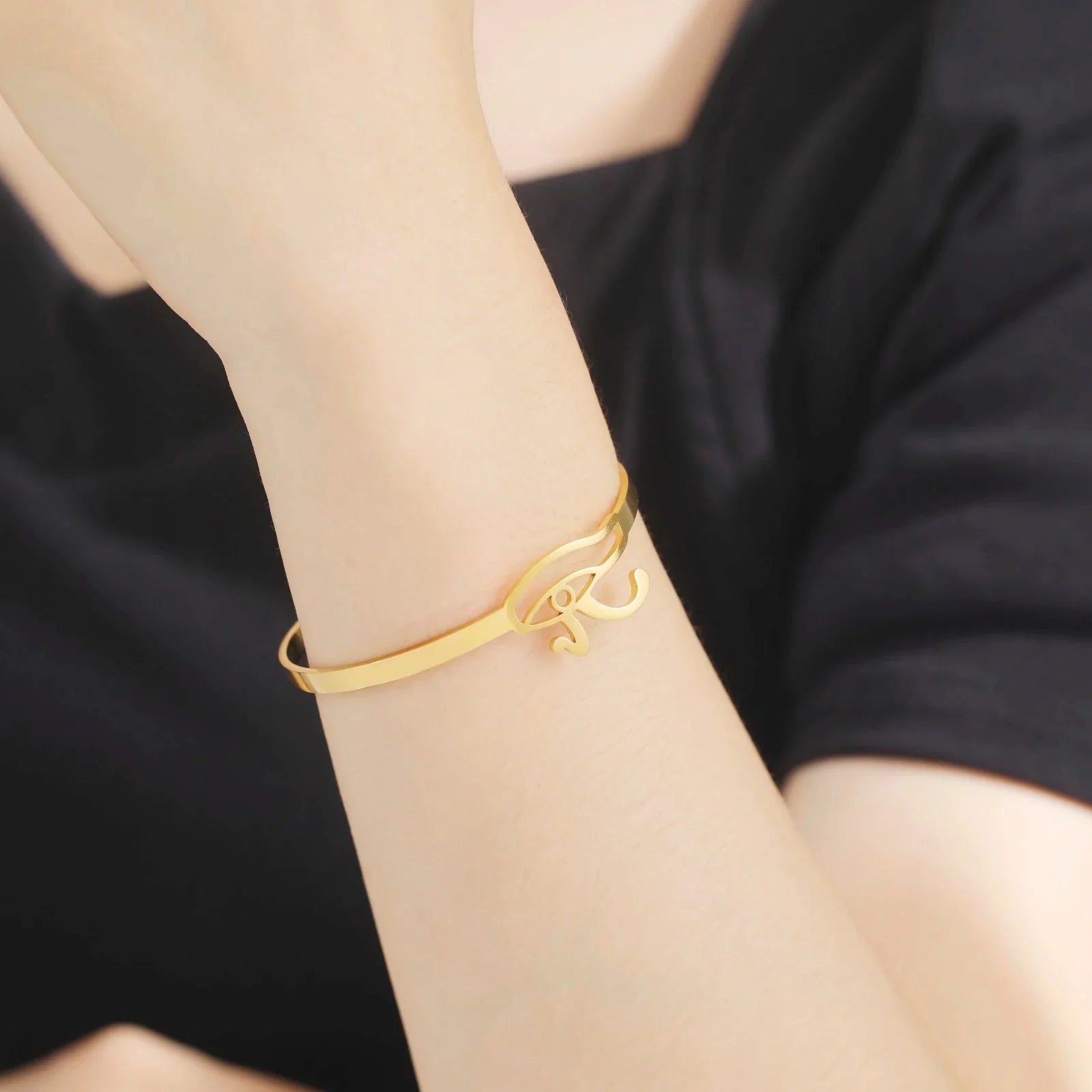 Bransoletka Starożytny Egipt z Okiem Horusa złota