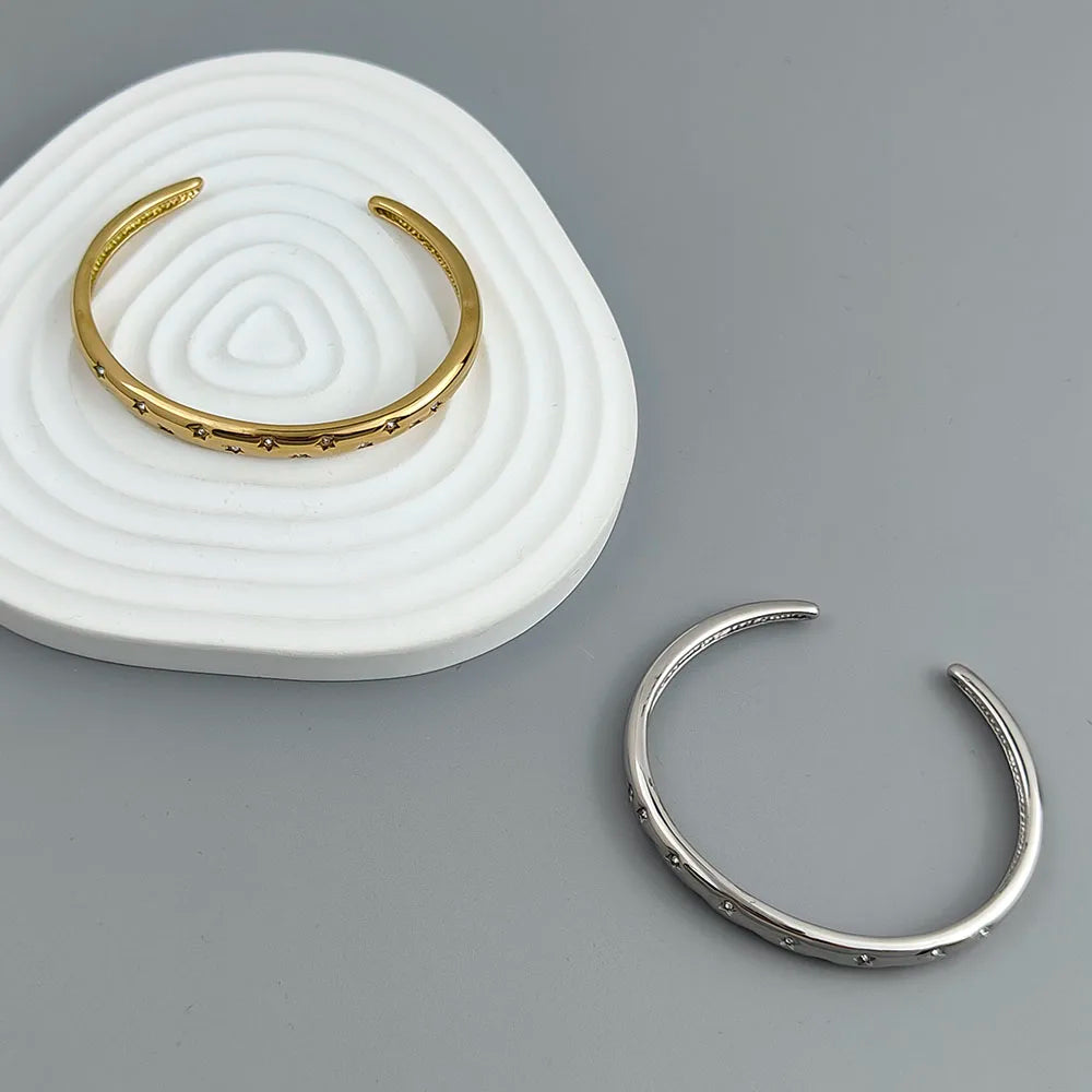 Bracelet Elégant avec Etoiles Astres argent