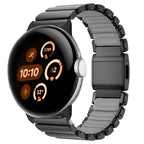 Bransoleta ze stali nierdzewnej do Google Pixel Watch 3, 4, 45mm  czarno-szara