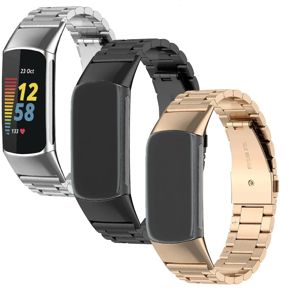 Stalowa bransoleta do zegarka Fitbit Charge 5, Charge 6