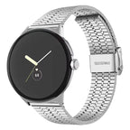 Bransoletka ze Stali Hartowanej Pleciona do Smartwatch Google Pixel Watch 1 & 2 srebrna